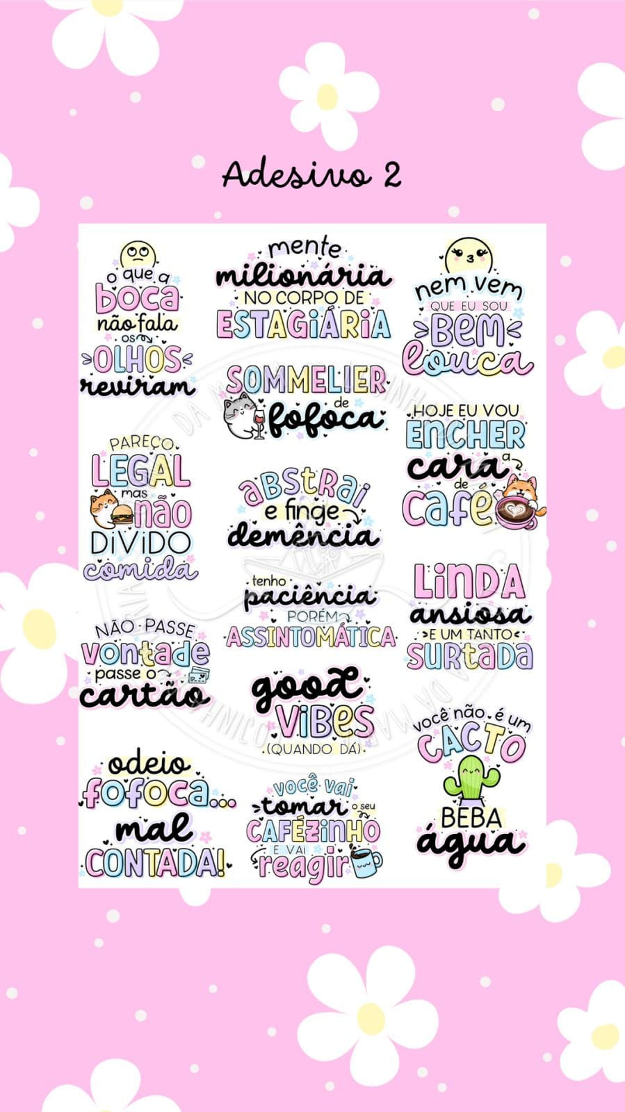 Miniatura: Coleção de Adesivos Frases Divertidas