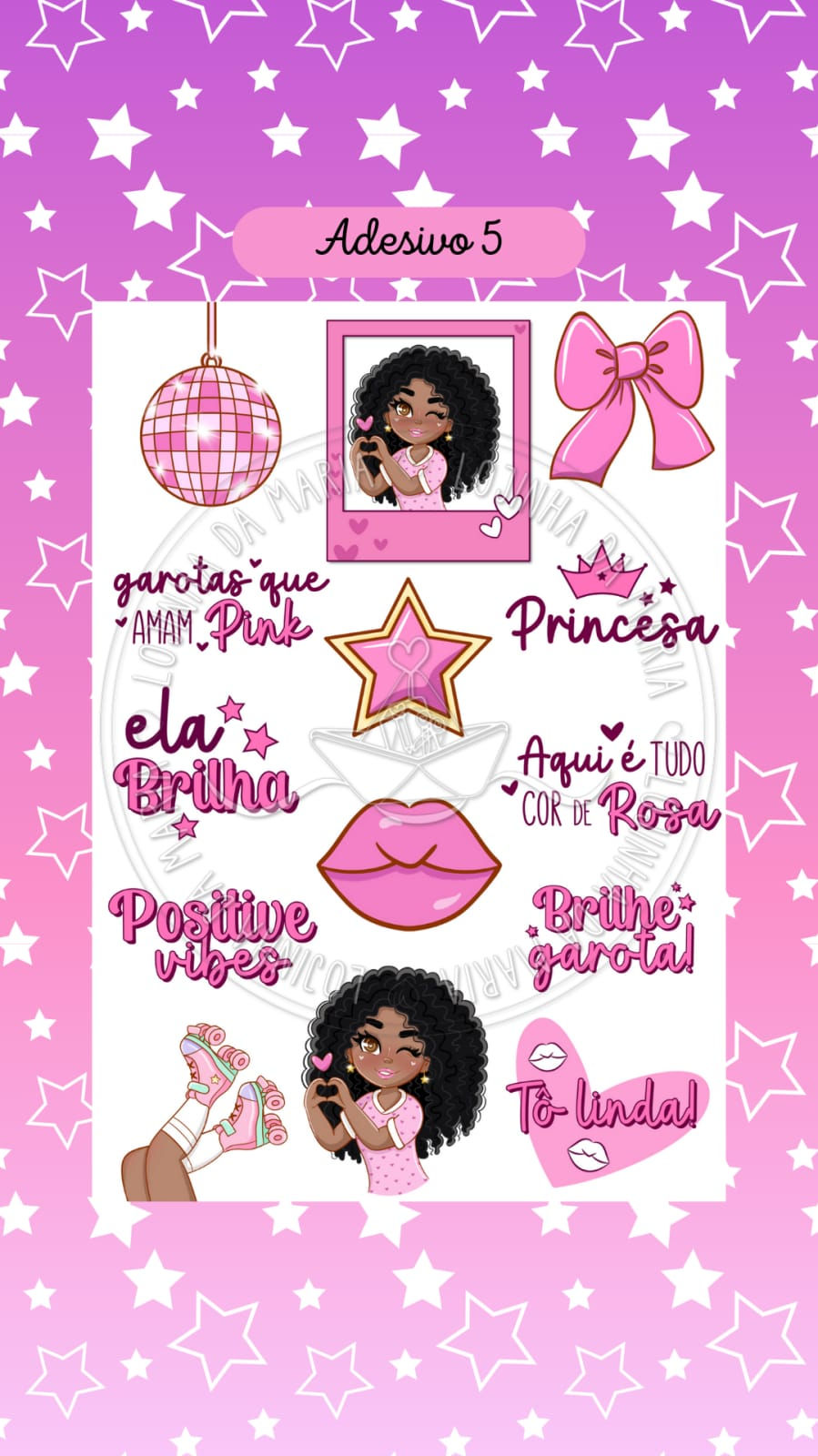 Miniatura: Coleção de Adesivos Brilhe Garota