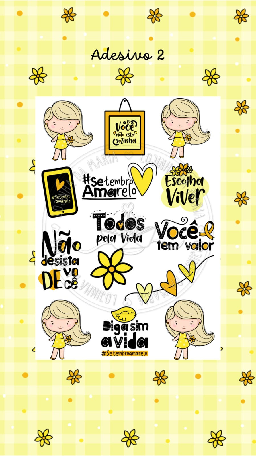 Miniatura: Coleção de Adesivos Setembro Amarelo