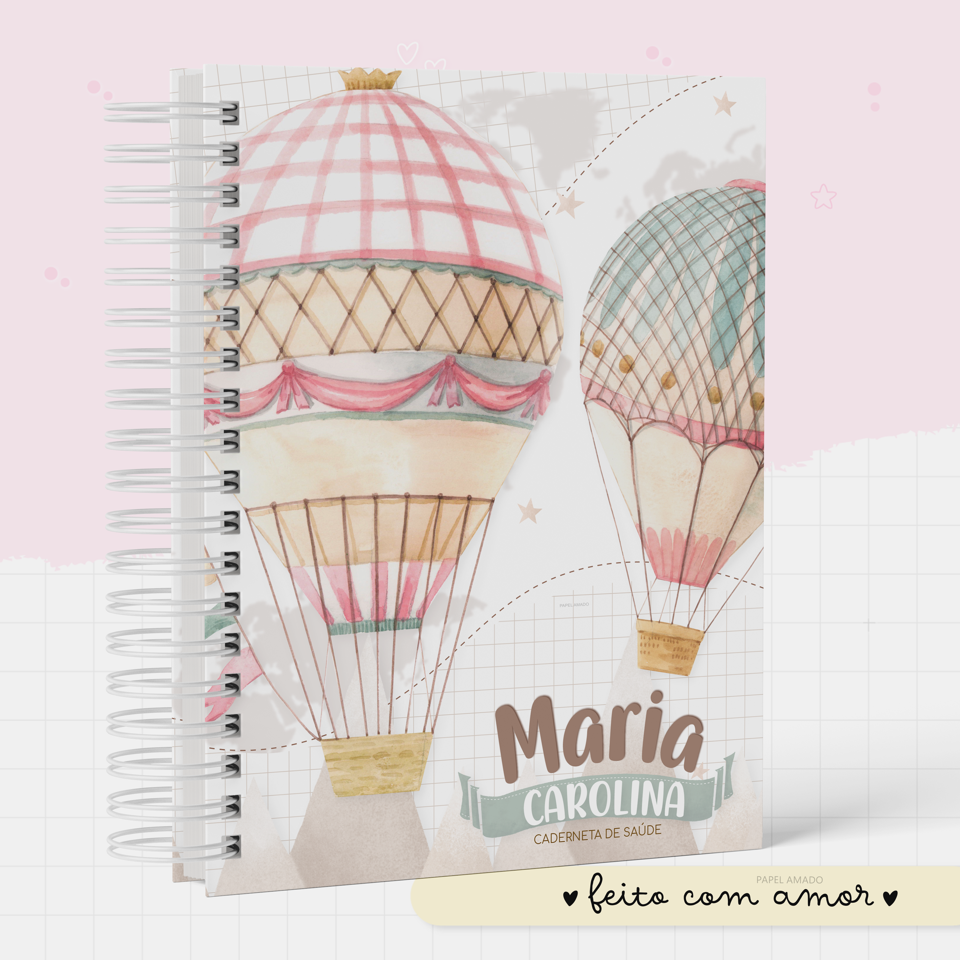 Caderneta de Vacinação - Balão Menina