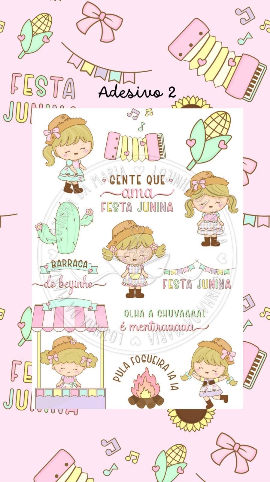 Miniatura: Coleção de Adesivo Festa Junina