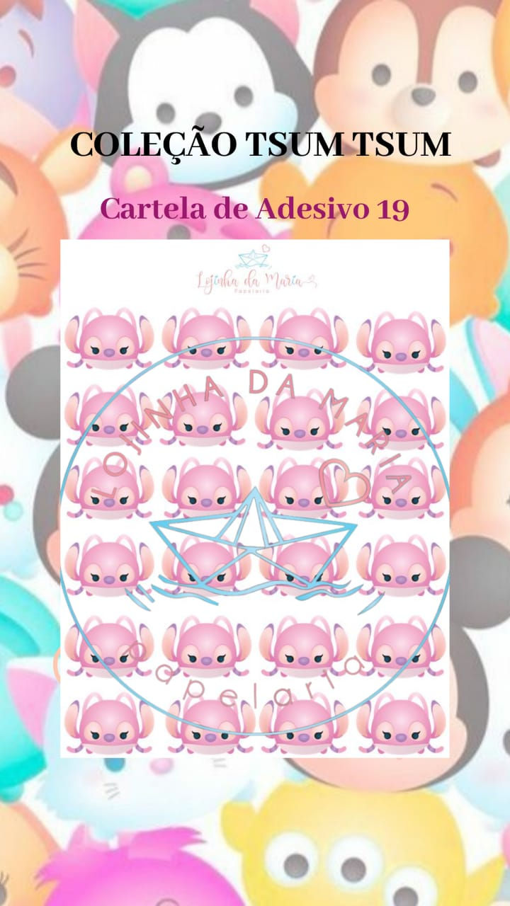 Miniatura: Cartela de Adesivos Tsum Tsum 2