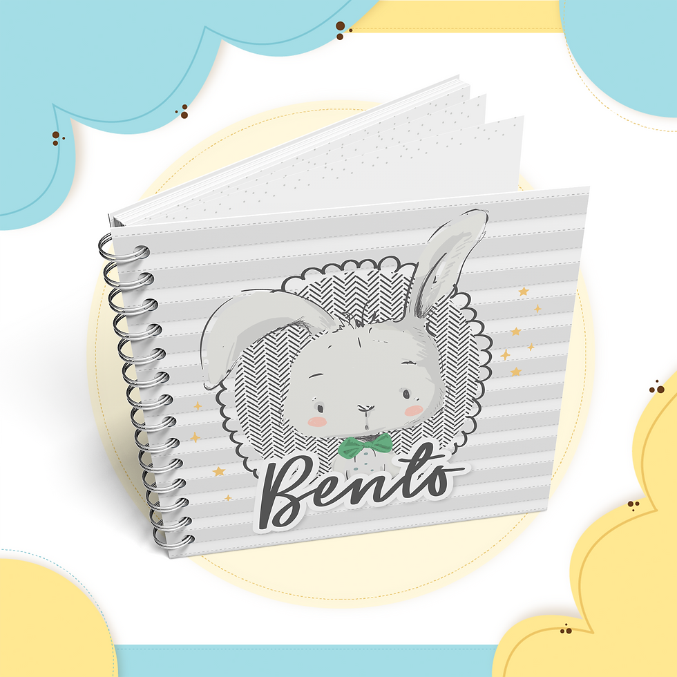 Livro do Bebê Coelhinho Minimalista