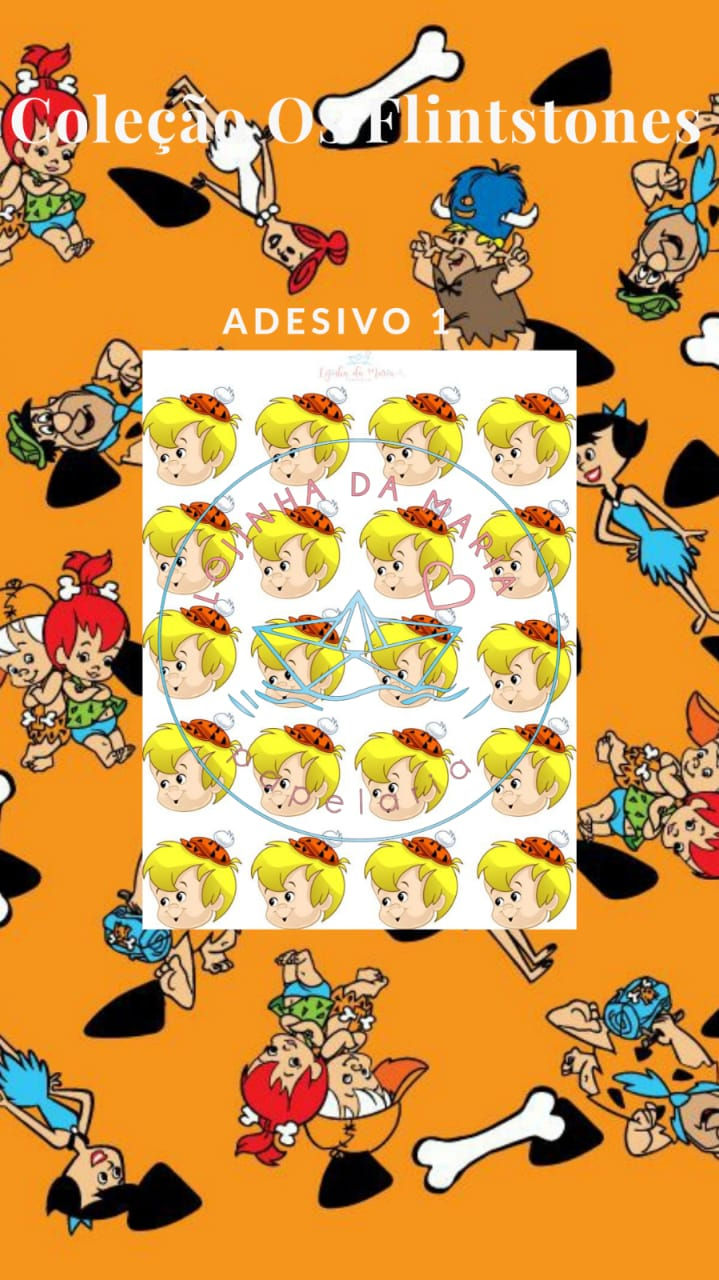 Miniatura: Cartela de Adesivos Os Flintstones