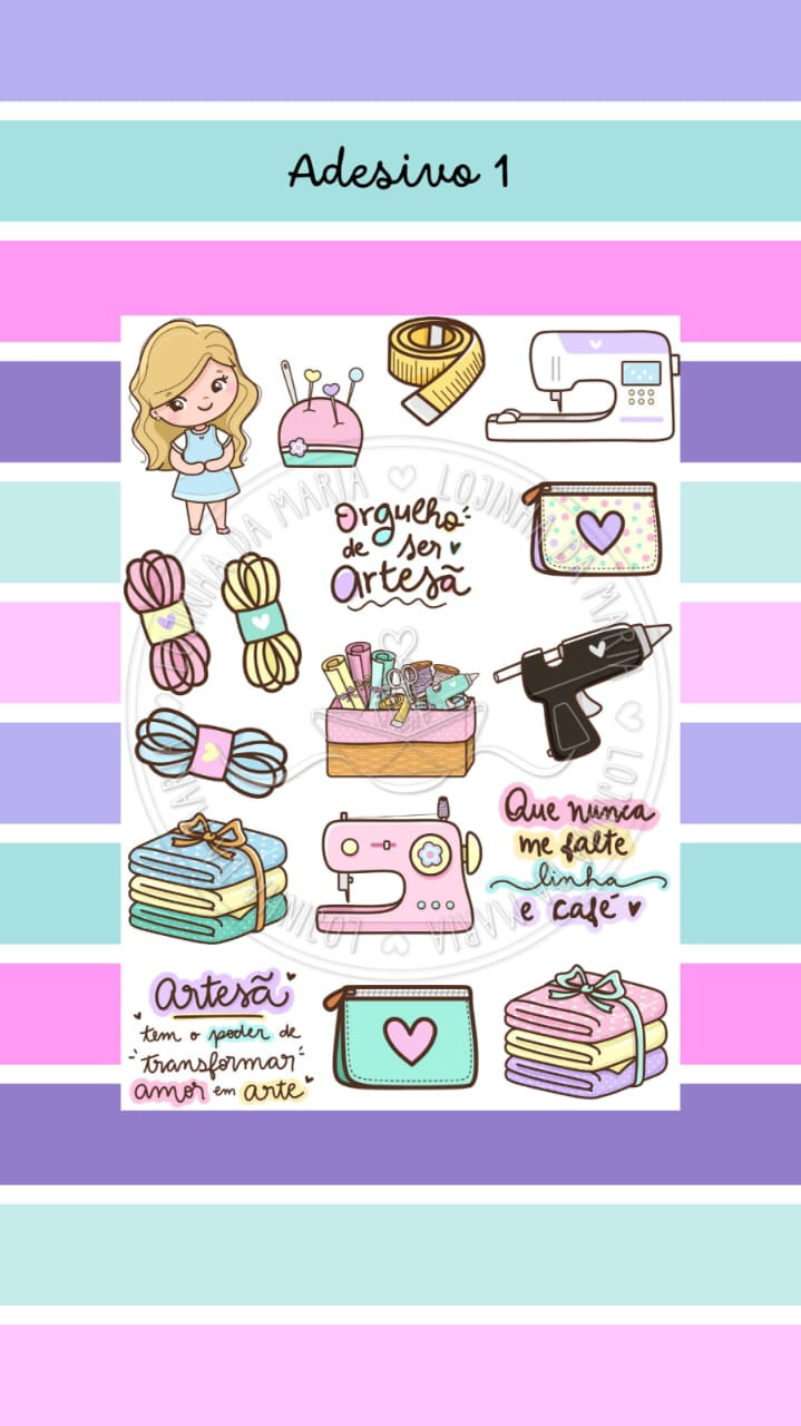 Miniatura: Coleção de Adesivos Artesã