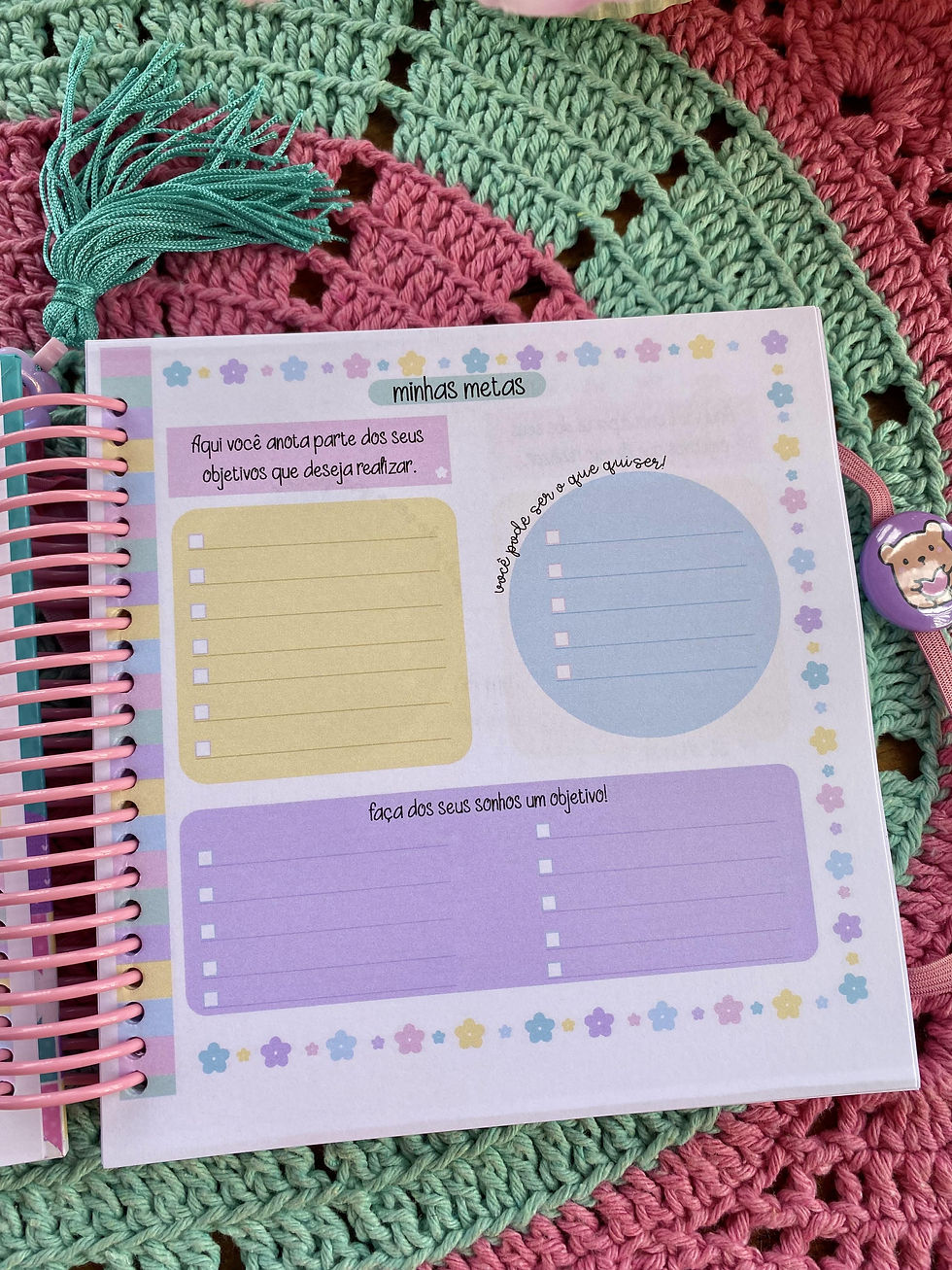 Miniatura: Mini Agenda Quadrada - Coleção Aquarela