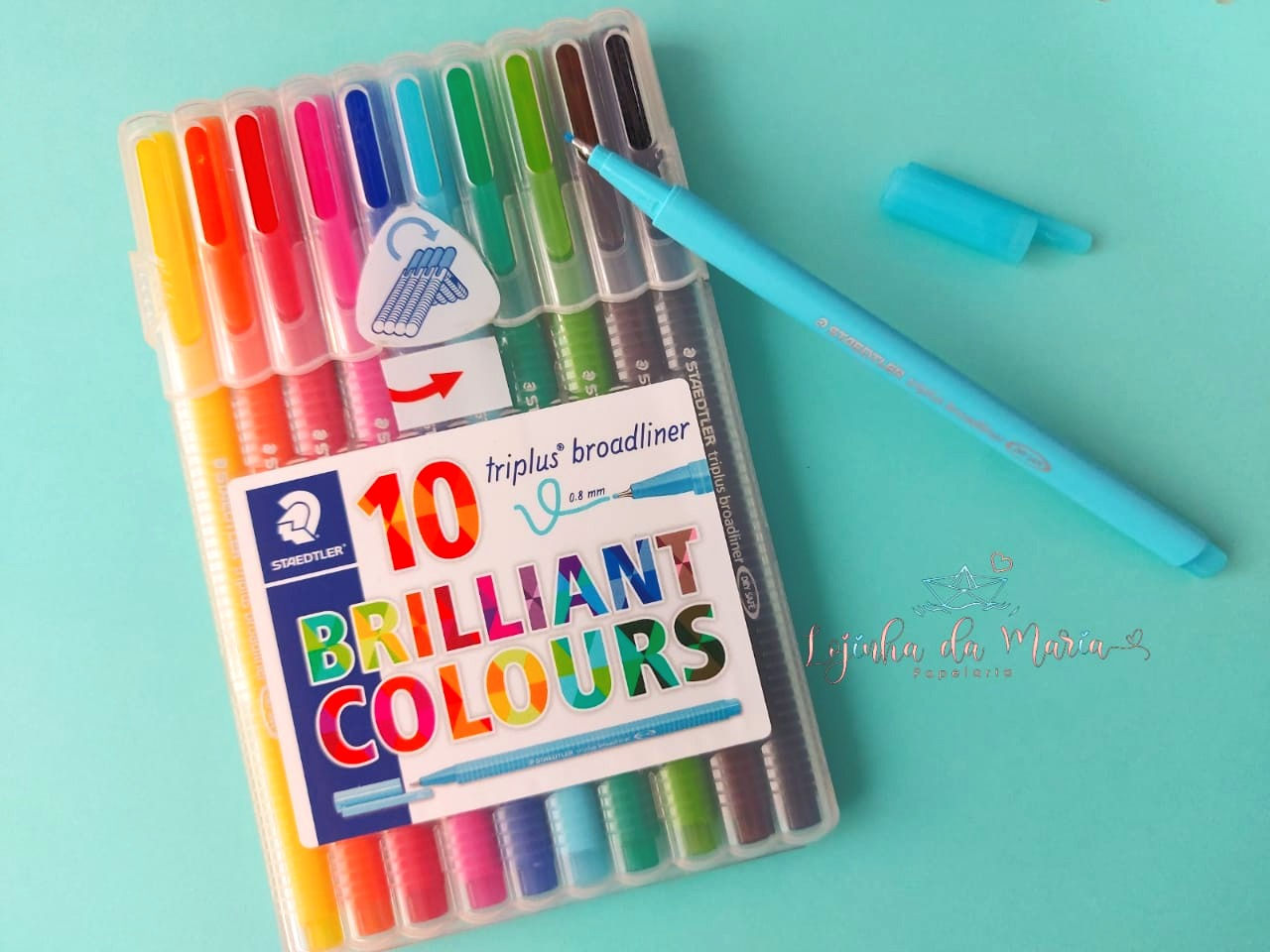 Caneta Triplus Broadliner Staedtler