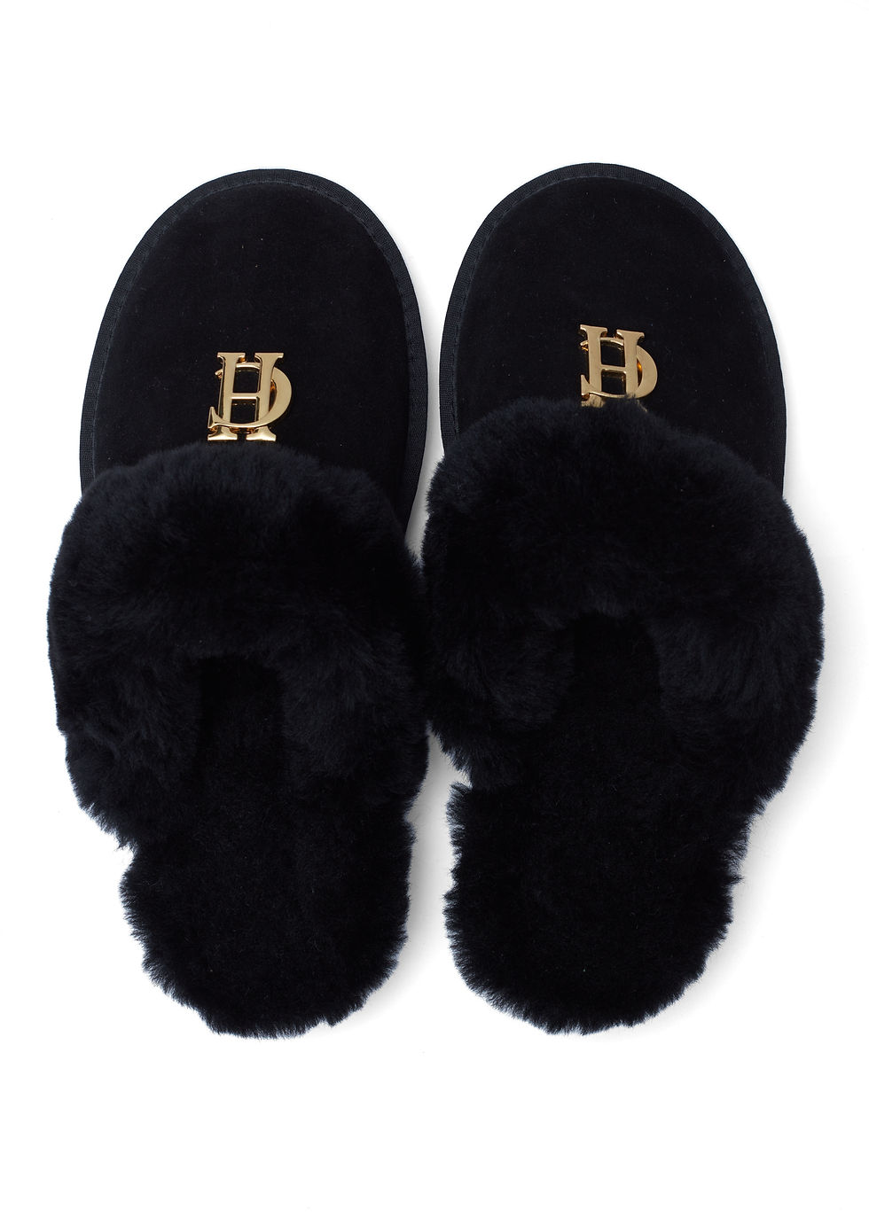 Thumbnail: HC Shearling Slipper - Black