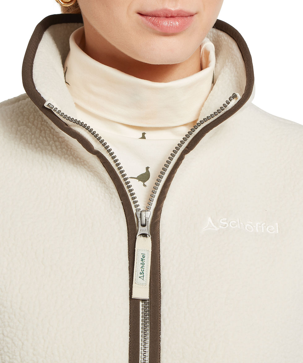 Thumbnail: Lyndon Retro Fleece Gilet - (Soft White)