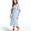 Thumbnail: Flora Gingham Dress - Denim Blue