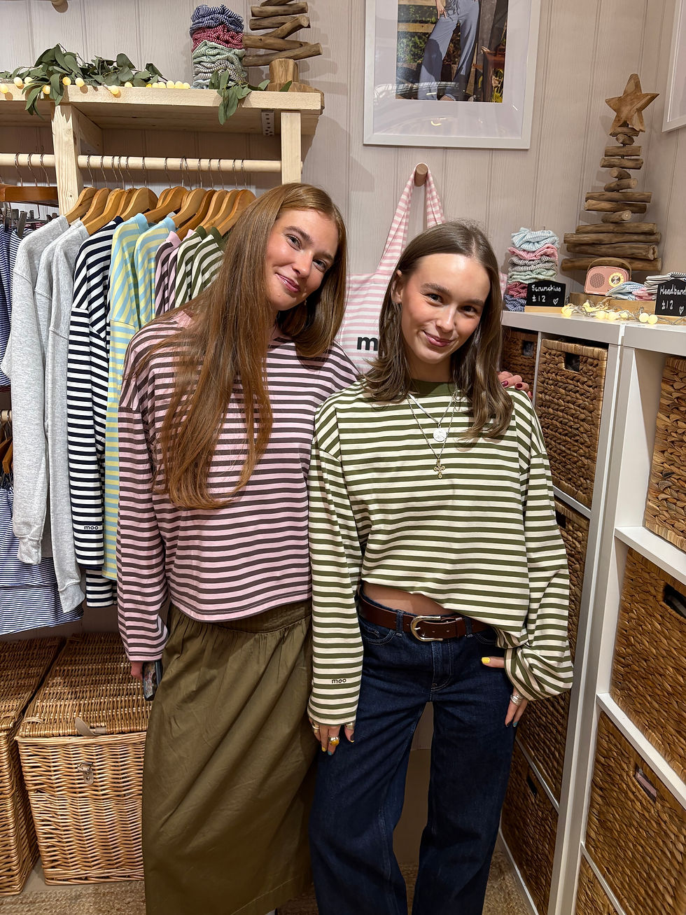 Thumbnail: Moo Moda Long Sleeve - Pink/Chocolate