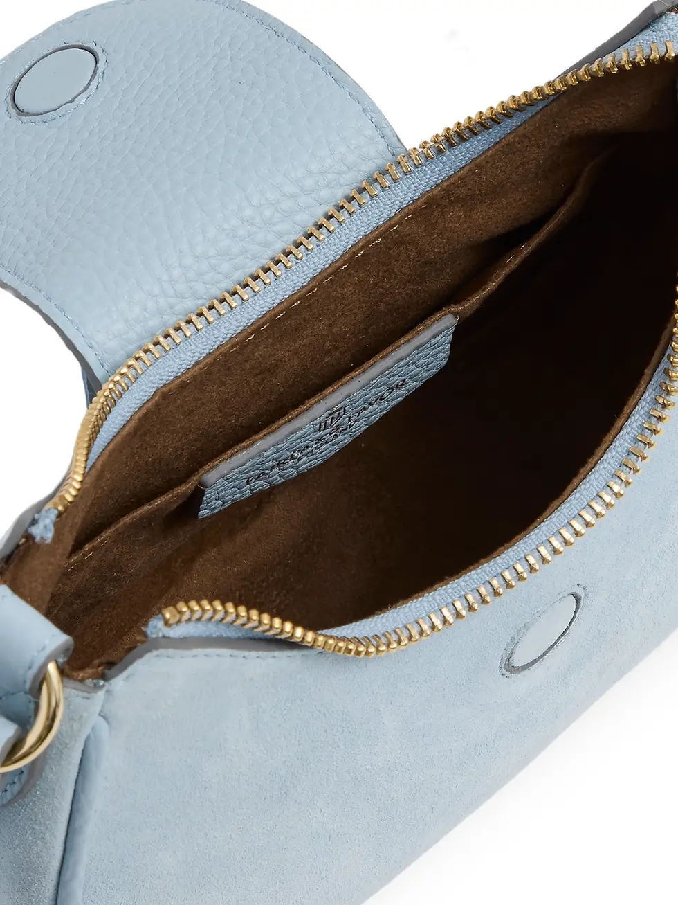 Thumbnail: Micro Windsor Cross Body - Sky Blue Suede