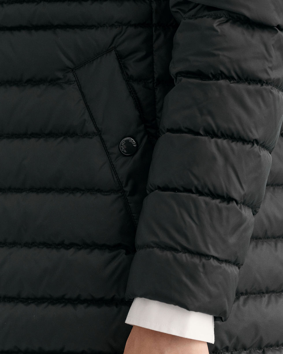Thumbnail: Light Down Coat - (Black)