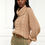 Thumbnail: Corded Roll Neck Knit - Camel