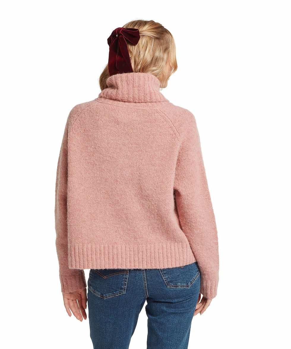 Thumbnail: Sutton Roll Neck Jumper - Dusky Pink