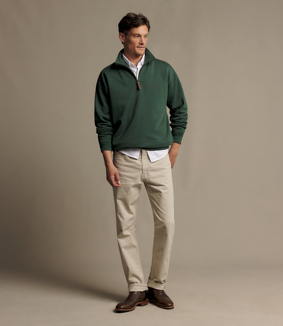 Thumbnail: Mulyungarie 1/4 Zip Sweatshirt - Pine