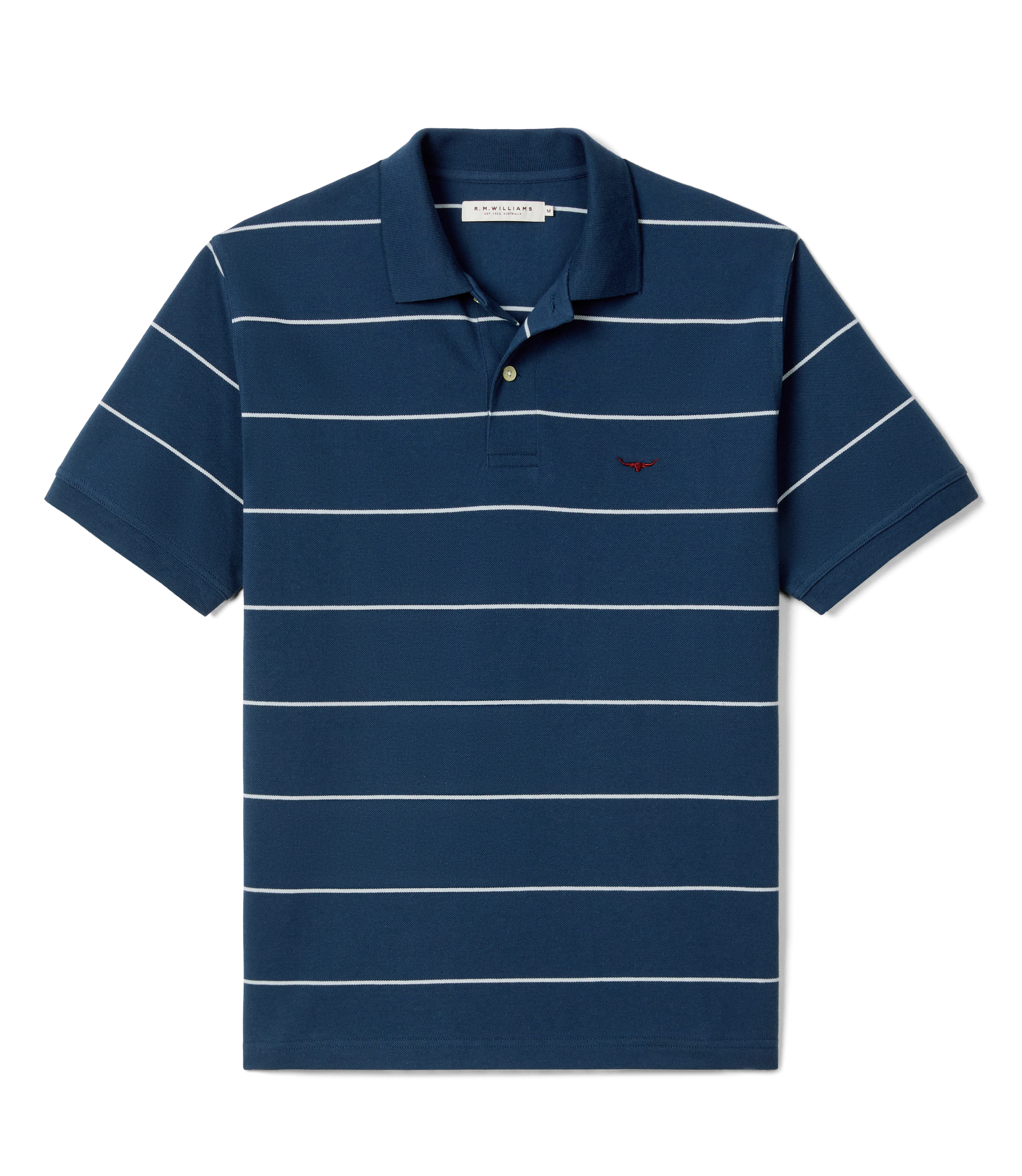 Albany Stripe Rugby - Vintage Blue