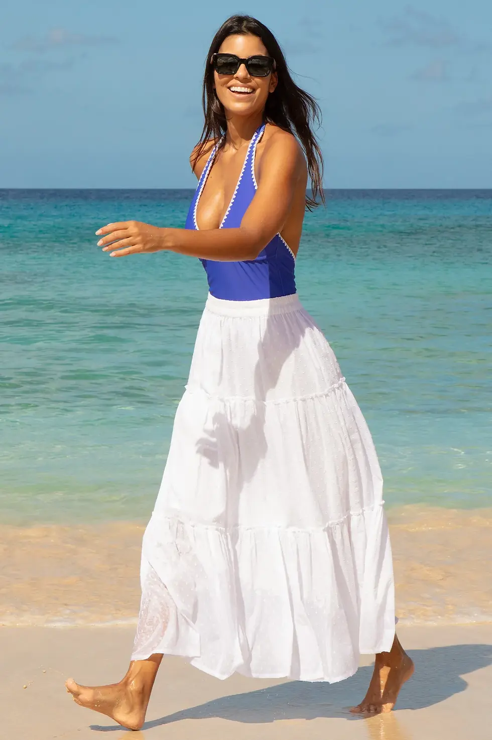Thumbnail: Bea Organic Cotton Skirt - White