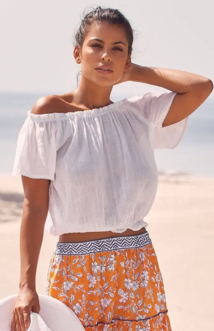 Thumbnail: Ilana Frill Organic Cotton Gauze Top - White