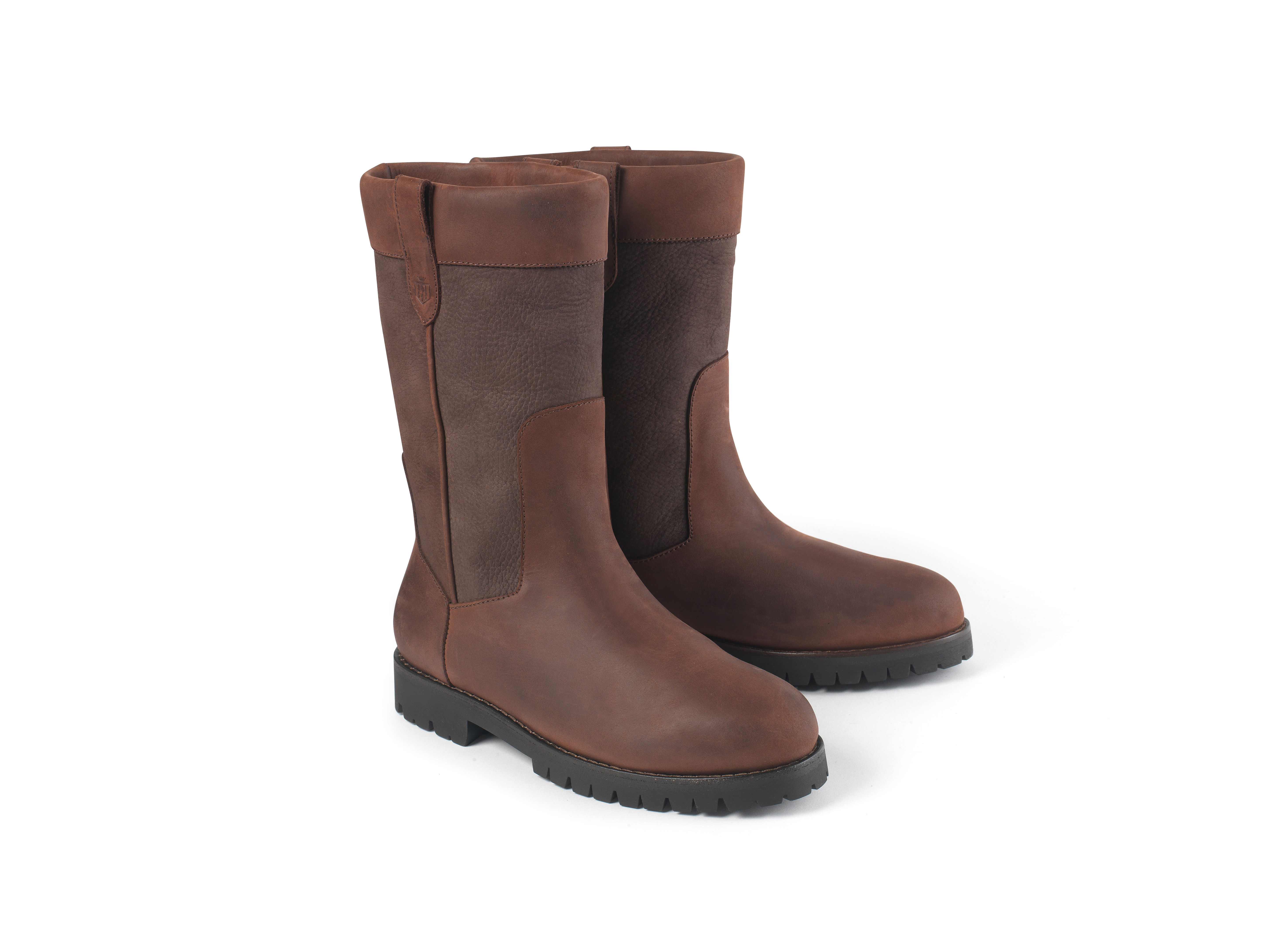 Burghley Mid Calf Boot - Mahogany Leather
