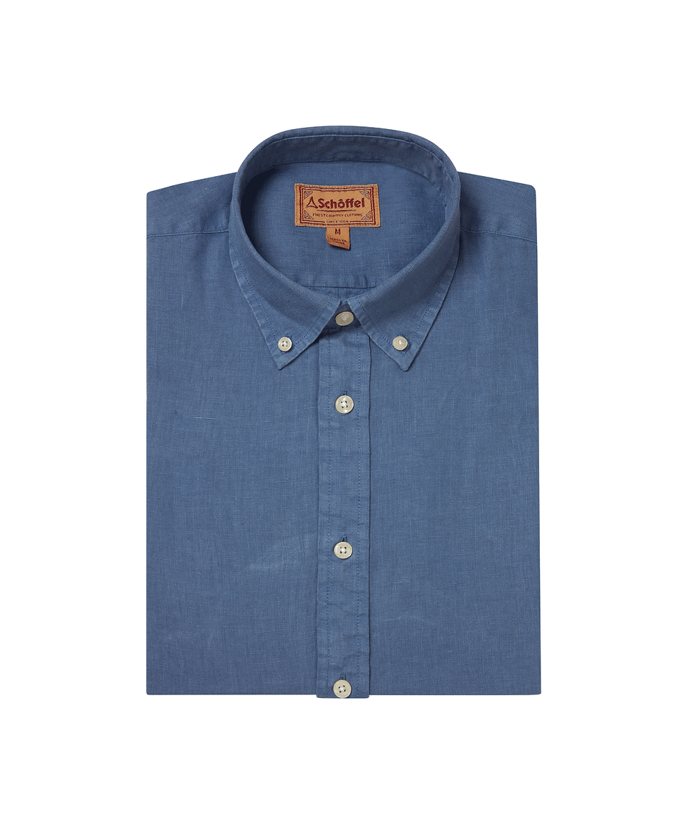 Thumbnail: Walsingham Linen Shirt - French Navy