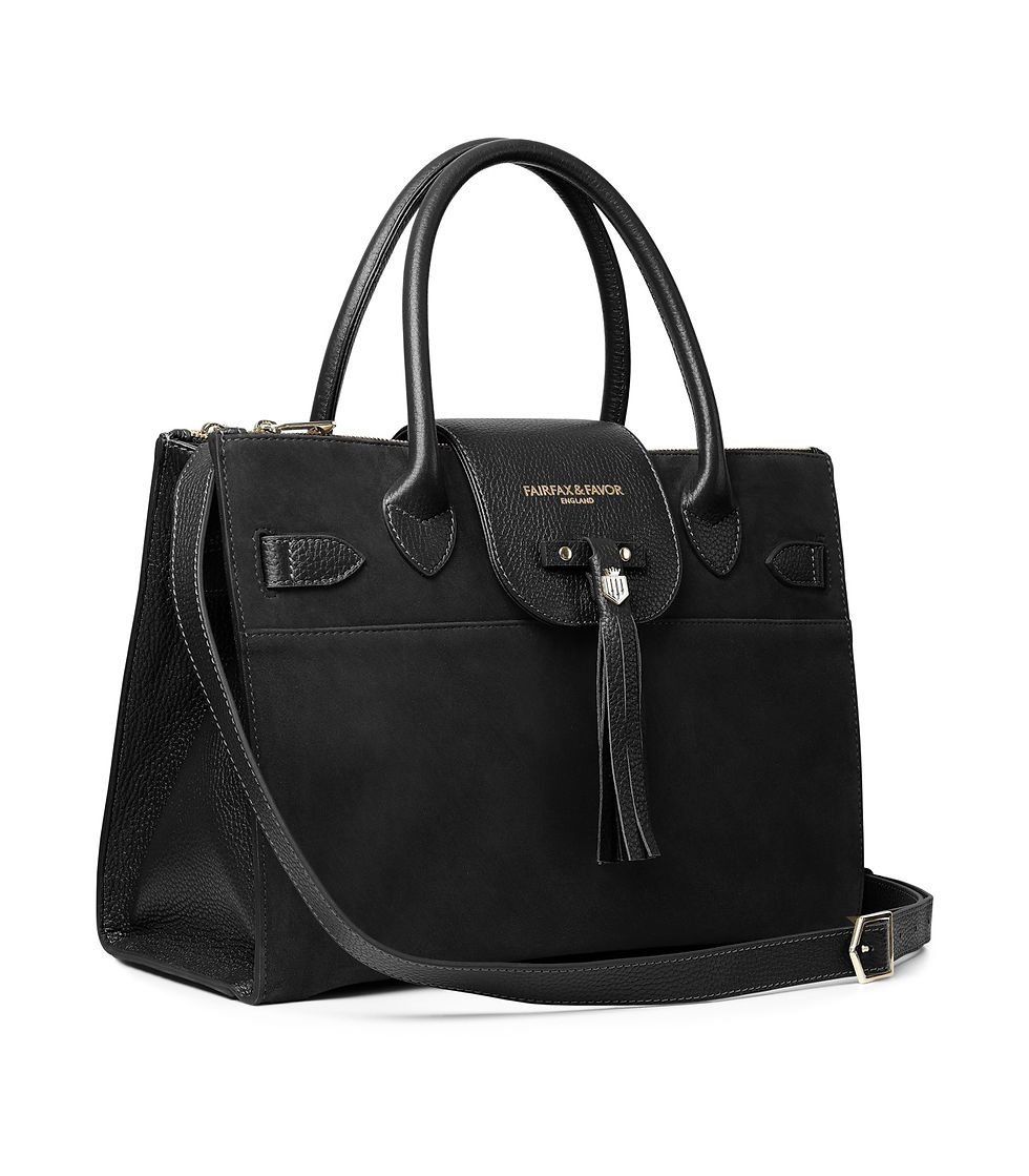 Thumbnail: The Windsor Work Bag (Black Suede)