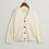 Thumbnail: Superfine Lambswool Cardigan - (Cream)
