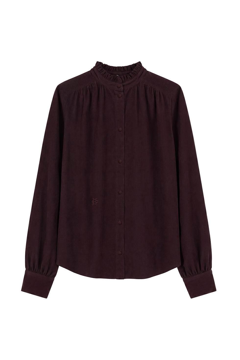 Thumbnail: Country Cord Blouse  - Chocolate