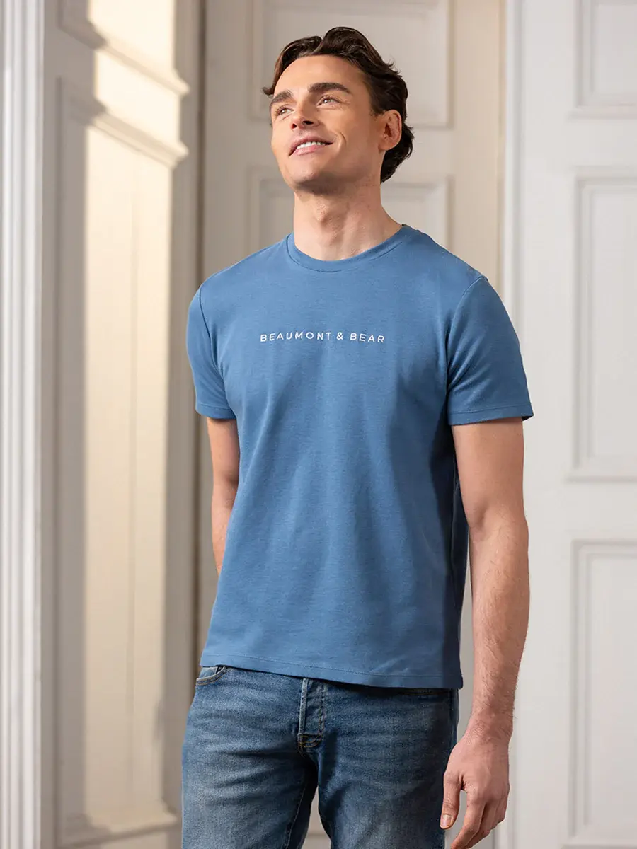 Thumbnail: Start Point Men's T-Shirt - Vintage Blue