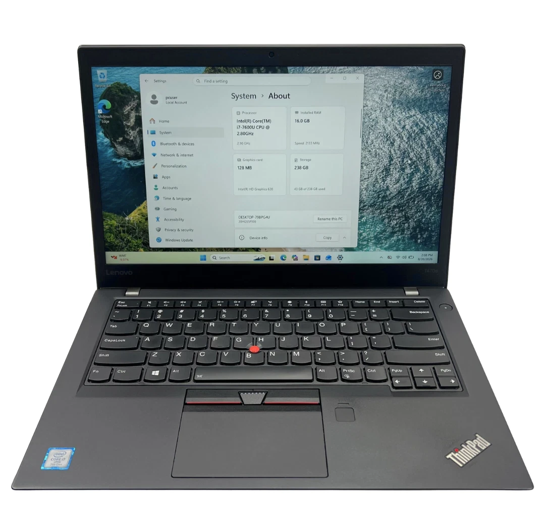 Lenovo ThinkPad T470s Core i5 8GB 256GB