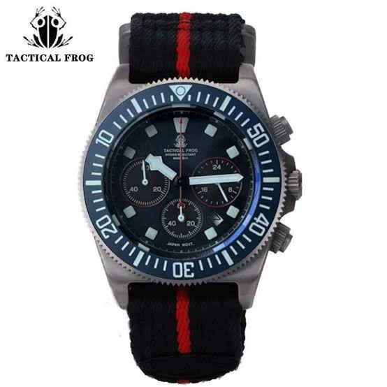 Reloj de buceo táctico Frog FXD de titanio para hombre, cronógrafo VS75B, movimi