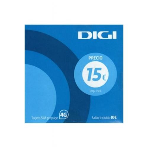 Digi Mobil SIM Prepago 15€ 250GB + Llamadas Ilimitadas