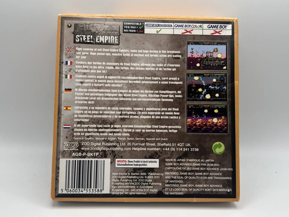 Gameboy Advance Steel Empire (Caja Sellada) — imagen 2