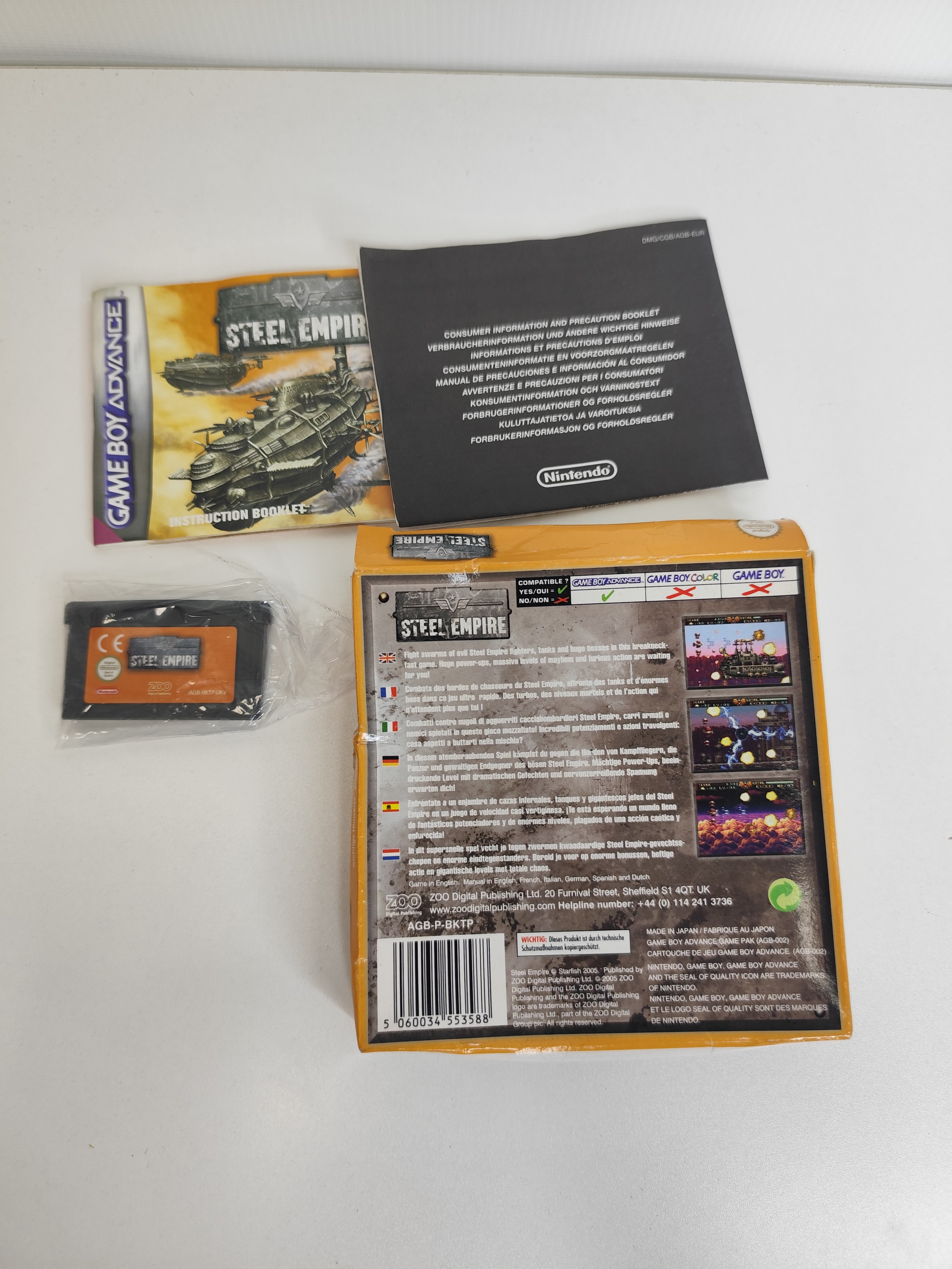 Gameboy Advance Steel Empire B (Usado con caja) — imagen 2