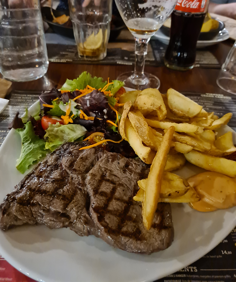 Entrecôte de bœuf frites