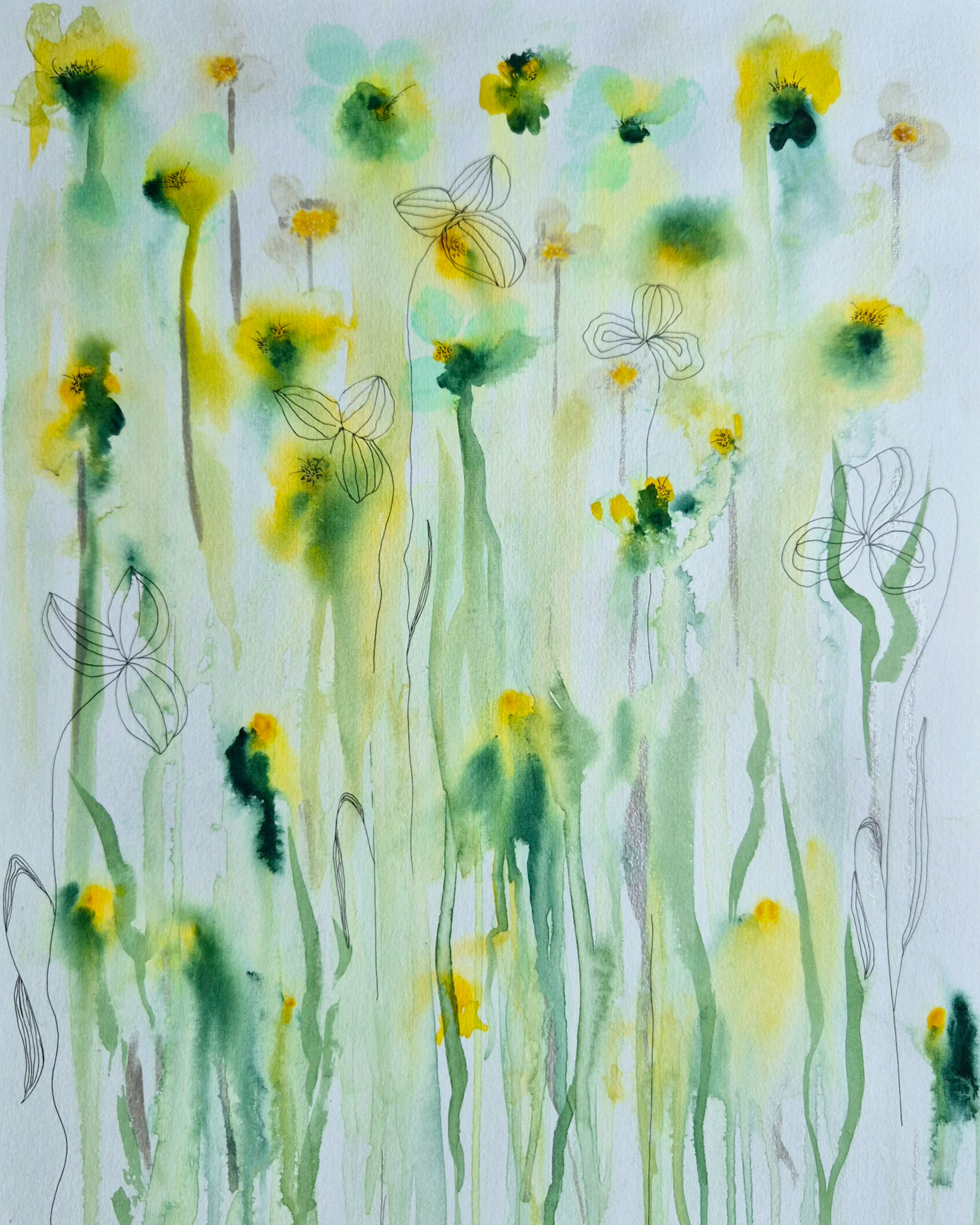PRIMAVERA                                     Aquarelle format 36 X 46 cm