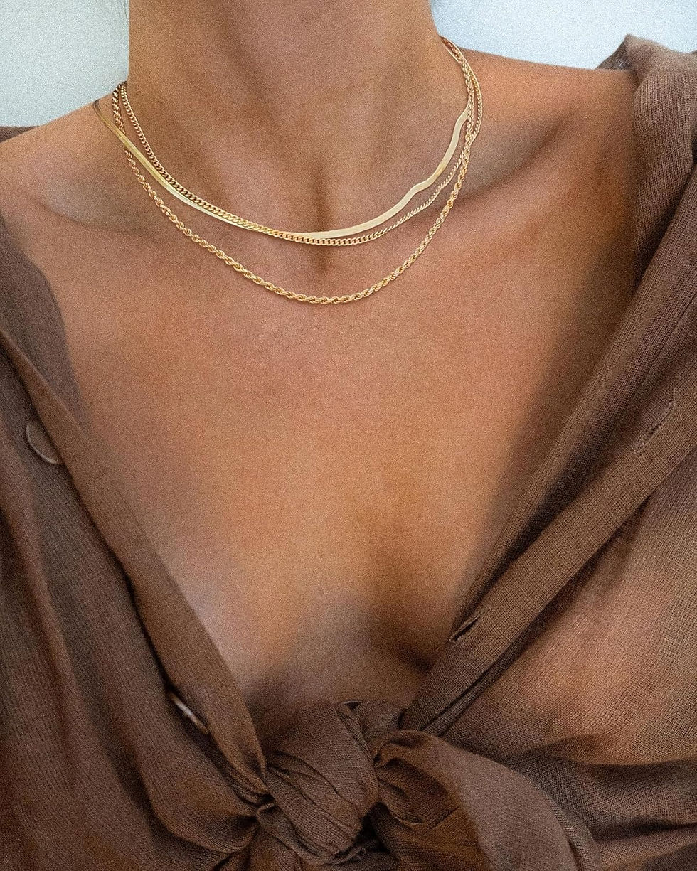 Thumbnail: Necklace for Women Gold Necklace Silver Plated Necklace Gold Plated SnakeGold Ch