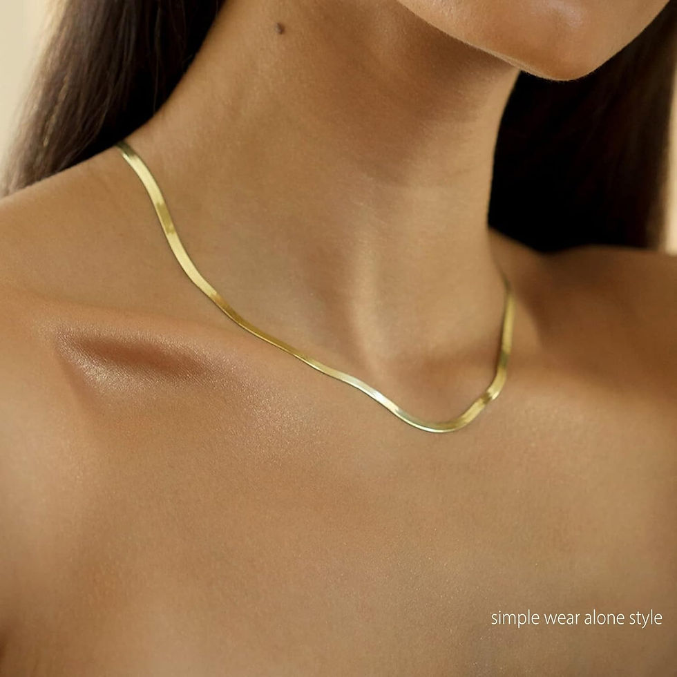 Thumbnail: Necklace for Women Gold Necklace Silver Plated Necklace Gold Plated SnakeGold Ch