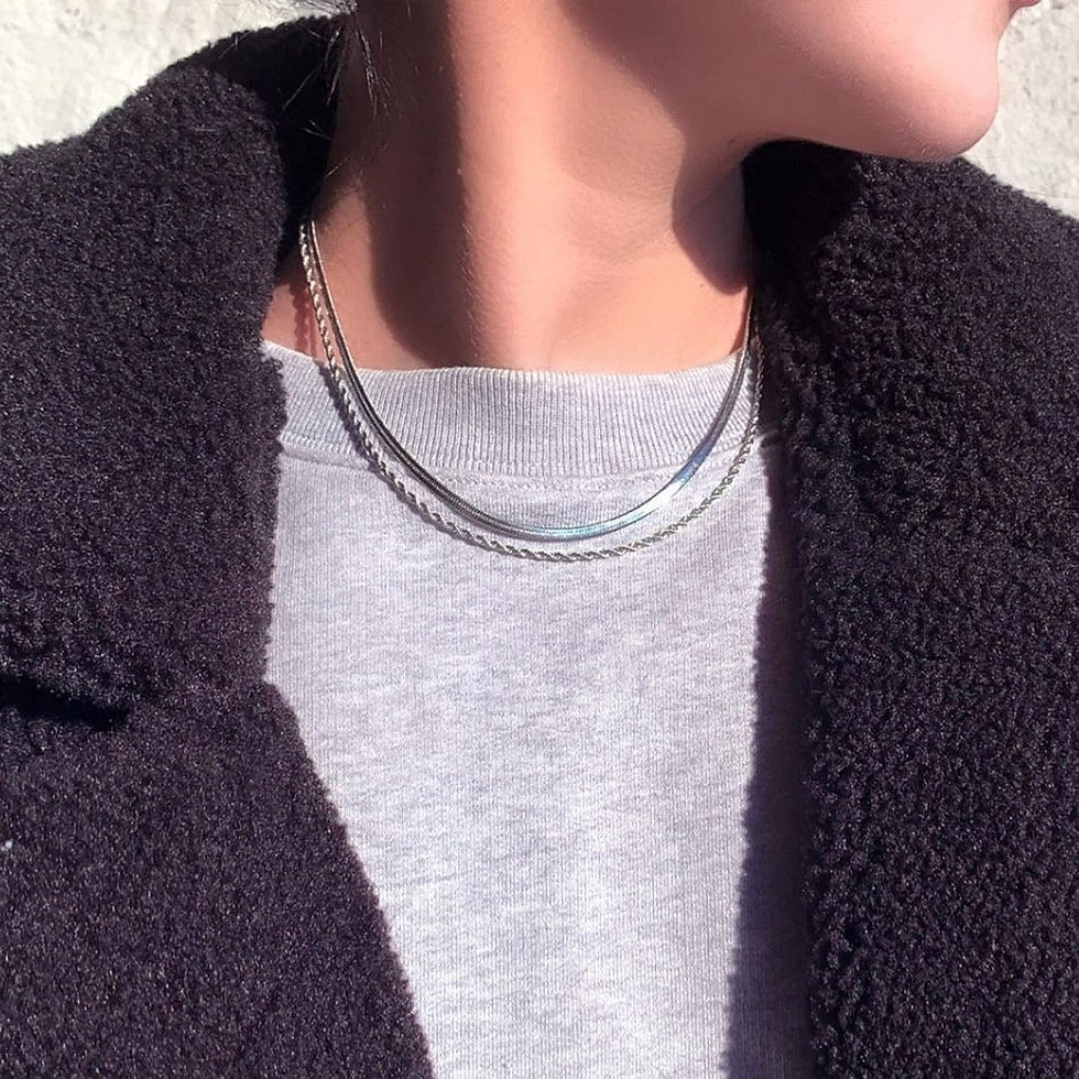Thumbnail: Necklace for Women Gold Necklace Silver Plated Necklace Gold Plated SnakeGold Ch