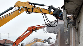 stock image of demolition