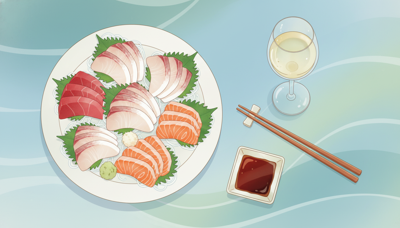 刺身とワインのペアリング