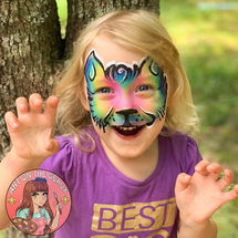 Kitty face paint for birthday party in Denham Springs, La.