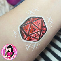 D20 Face Painting for event in Abita Springs, LA.