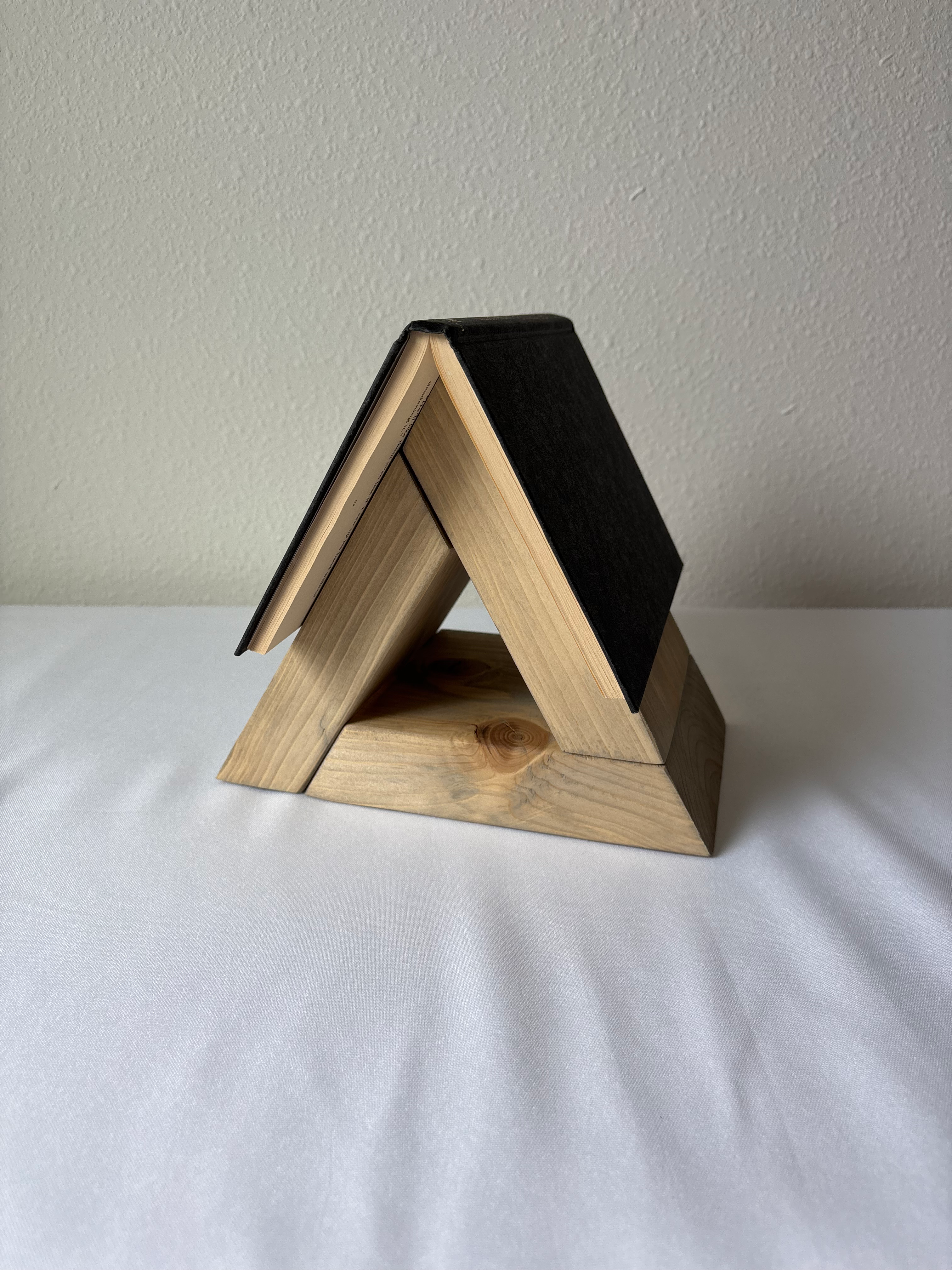 Handmade Thick Triangular Wooden Book Rest | Book Page Holder | Book Valet