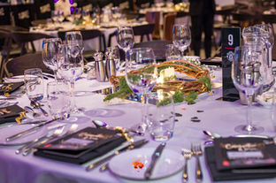 Fully dressed table from dinner