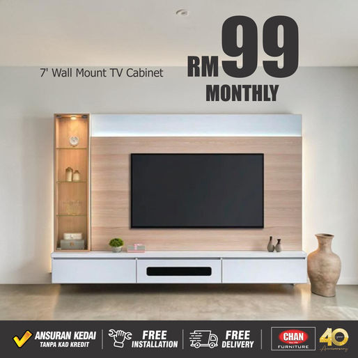 Transformasi Ruang Tamu Anda dengan Kabinet TV Mewah Hanya RM99 Sebulan!