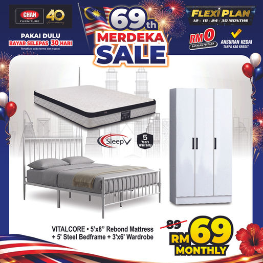 Naik Taraf Bilik Tidur Anda dengan Set Lengkap Sempena 69th Merdeka Sale di Sarawak!