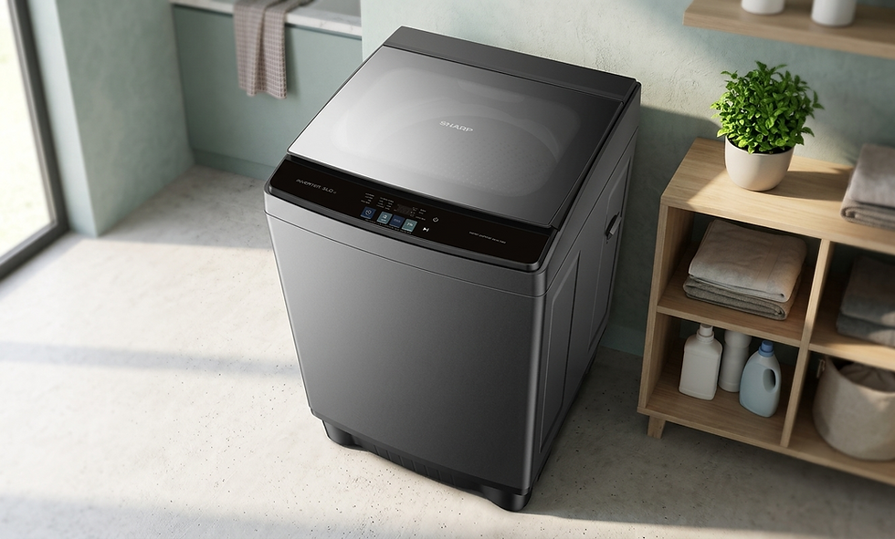 Tip Memilih Sharp DD Inverter Top Load Washer ESWX-AMG – Solusi Basuhan Raksasa Bersih, Ultra-Senyap Dan Jimat Air