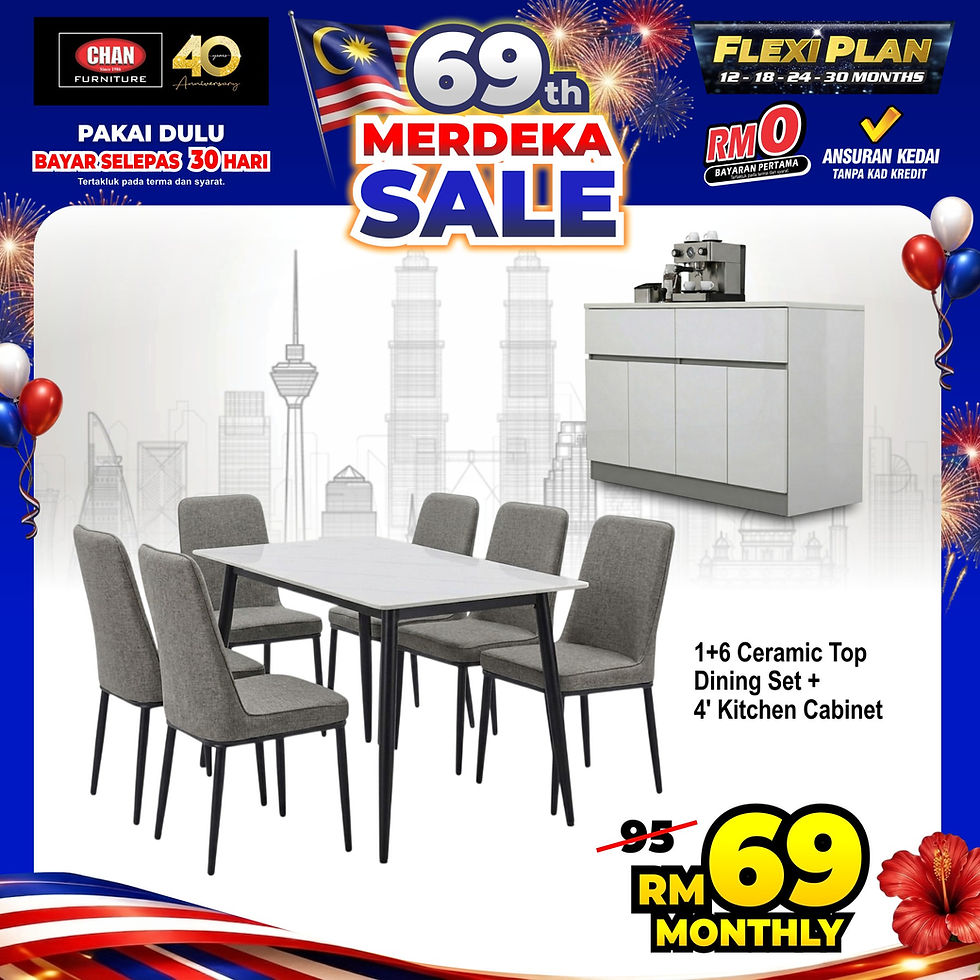 Cantikkan Dapur & Ruang Makan Anda Sempena 69th Merdeka Sale!