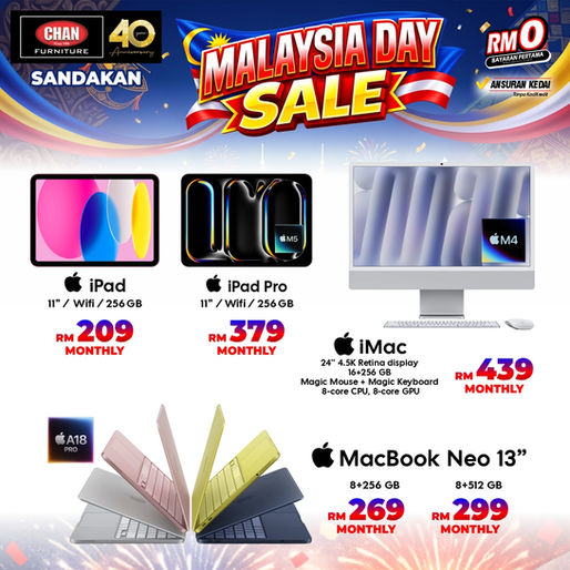 Promo Peranti Apple Canggih Sempena Malaysia Day Sale: Khas Untuk Warga Sandakan!